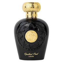 Descubra Lattafa Opulent Oud (100 ml), una fragancia unisex con oud lujoso, especias cálidas y misterio oriental.