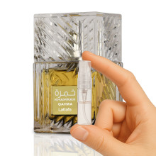 Lattafa Khamrah Qahwa EdP 2 ml – Exotic Perfume with Oriental Elegance. Original fragrance in a 2 ml atomizer.