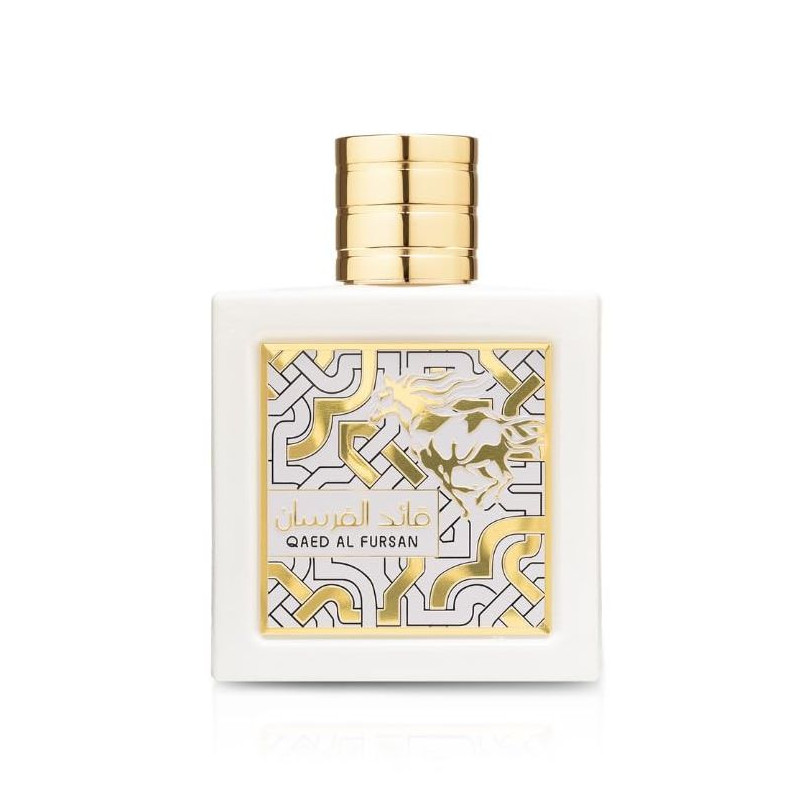Lattafa Qaed Al Fursan White Edition (90 ml): frescura vibrante y toque afrutado con una base amaderada.